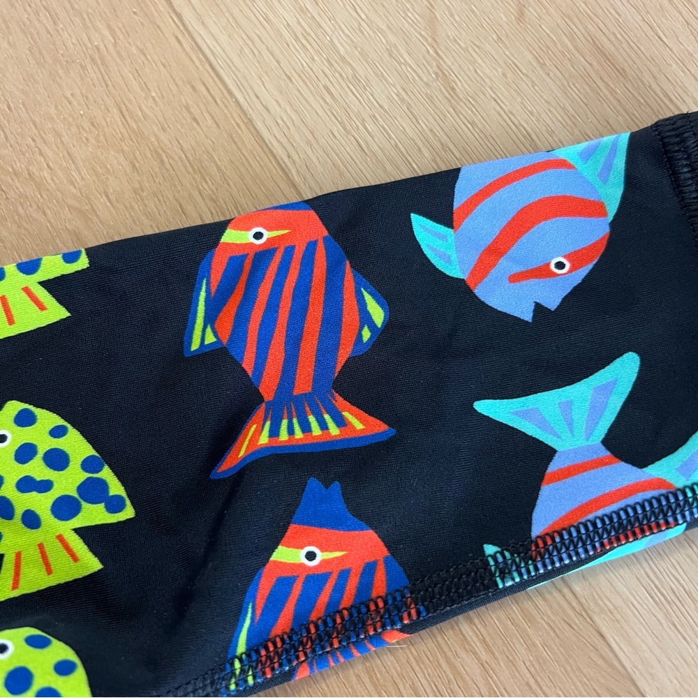 Hanna Andersson One Piece Swimsuit Rash Guard Fish 12-18 months - Picture 3 of 9